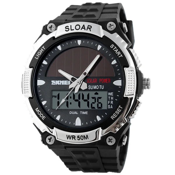 Solar Powere Mens Watch 2018 Quartz Waterproof Wristwatches For Men Boys Fashion Military Sports Wa