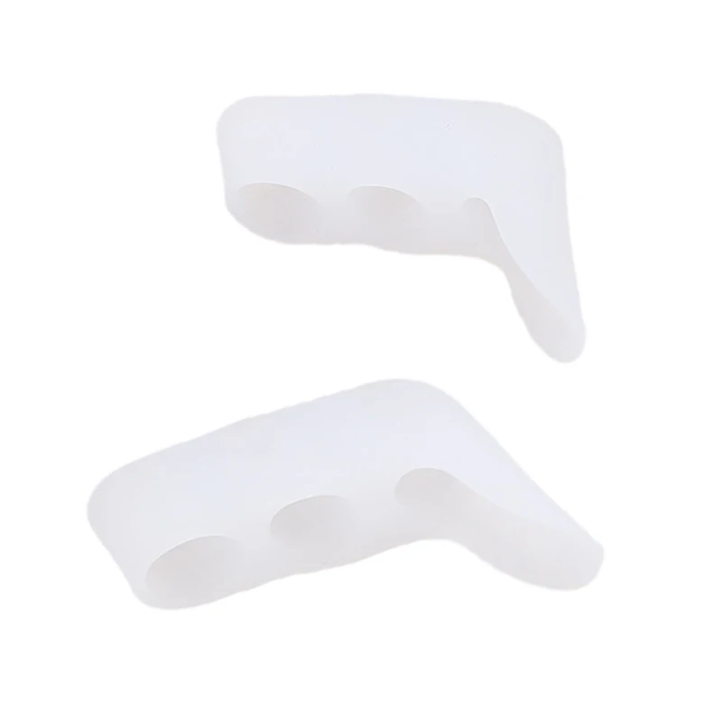 1 Pair Gel Toes Separators Orthotics Stretchers 3 Holes Toe Corrector Separators Straightener Splint Protector Tailor's Bunion
