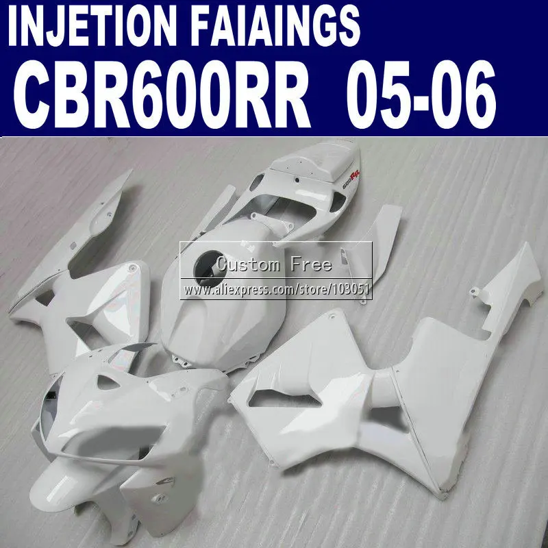 Литьевая фабрика Обтекатели для Honda all white 600 RR обтекатель 2005 2006 600RR CBR600RR 05 06