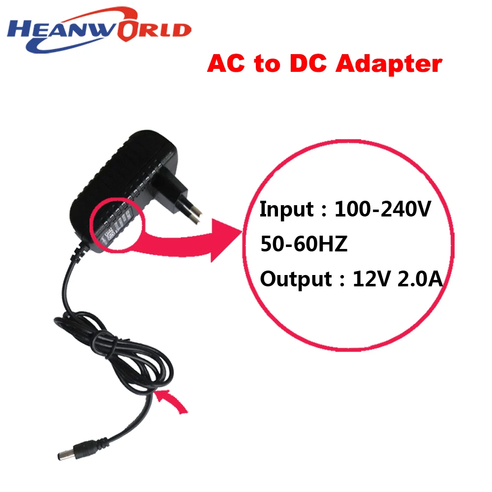 Heanworld хорошее качество AC100-240V к DC12V2A конвертер адаптер питания EU/US/UK/AU Для камеры видеонаблюдения IP камера и DVR