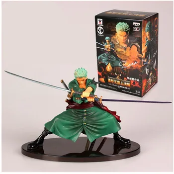 

ONE PIECE Roronoa Zoro The straw hat Pirates Three Sword Modelling PVC Action Figure Collection Model Luffy Friend Gift Y515