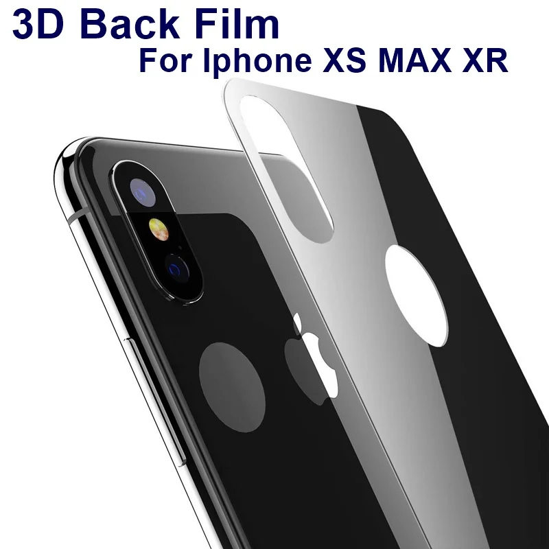 

9H Full Cover Protective Back Film Glass For iPhone XS MAX XR Screen Protector On the Back For iPhone X 8 7 Plus Tempered Glass