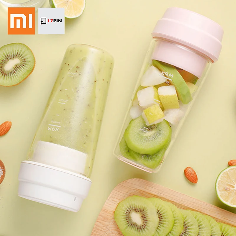 

Xiaomi 17PIN Star Firut Cup Portable Small Juicer Juice Extracter Fruit Cup Magnetic Charging Hiden Blades Smart 400ml bottle