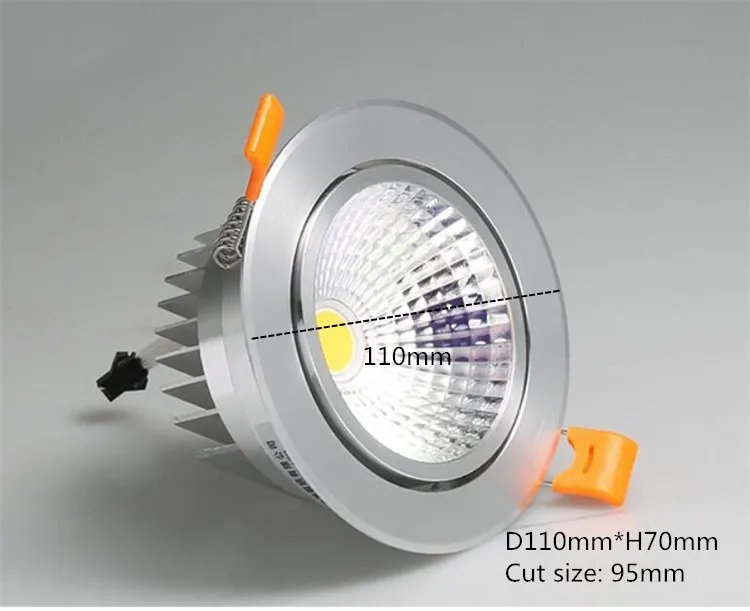 DHL 15 Вт COB светодиодные светильники теплый белый натуральный белый холодный белый свет, led потолочные встраиваемые светильники Светодиодная лампа CE по ограничению на использование опасных материалов в производстве AC85~ 265 V