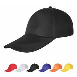 Унисекс Регулируемый сплошной цвет Кепка-бейсболка спортивные шапки установлены повседневное кепки индивидуальный принт для мужчин женщи