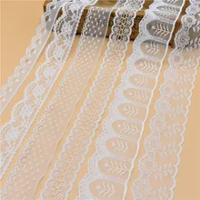 Красивая 10 ярдов белая кружевная лента широкая французская африканская кружевная ткань кружевная отделка для швейных аксессуаров вышитая одежда