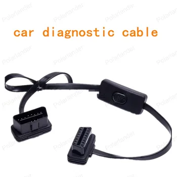 Горячая продажа OBD2 12-24 в 60 см кабель для автомобильного сканера диагностический инструмент с переключателем OBD удлинитель Горячая продажа OBD2 12-24 в 60 см кабель для автомобильного сканера диагностический инструмент с переключателем OBD удлинитель