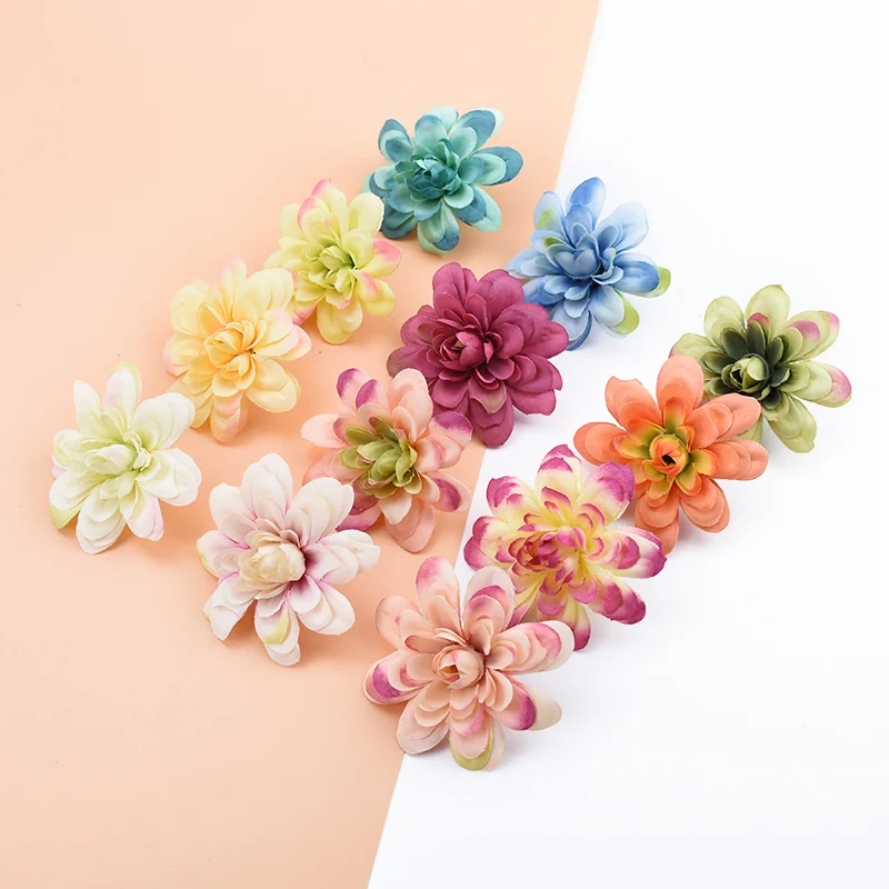 

5/10 Pieces Artificial plants bridal accessories clearance DIY gifts box christmas wreath fake flowers wall vases for silk daisy