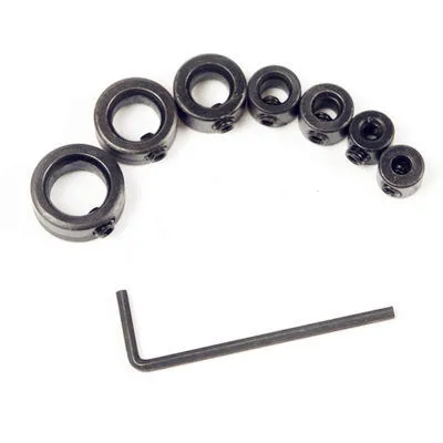 

7pcs Bit limit ring to send the small wrench bit positioning ring round wood screw clamp drill bit adjustment 3-12mm