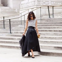 Высококачественные элегантные юбки высокой и низкой посадки женские черные асимметричные юбки свадебные вечерние юбки длиной 100-110 см