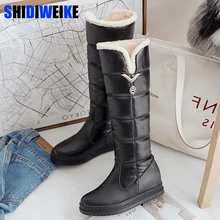 Новинка года; женские зимние высокие сапоги; удобные женские сапоги с металлическими украшениями; зимние женские сапоги; зимняя обувь; n532