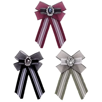 

Bohemian Women's Spring And Autumn Water Drill bow tie and brooch