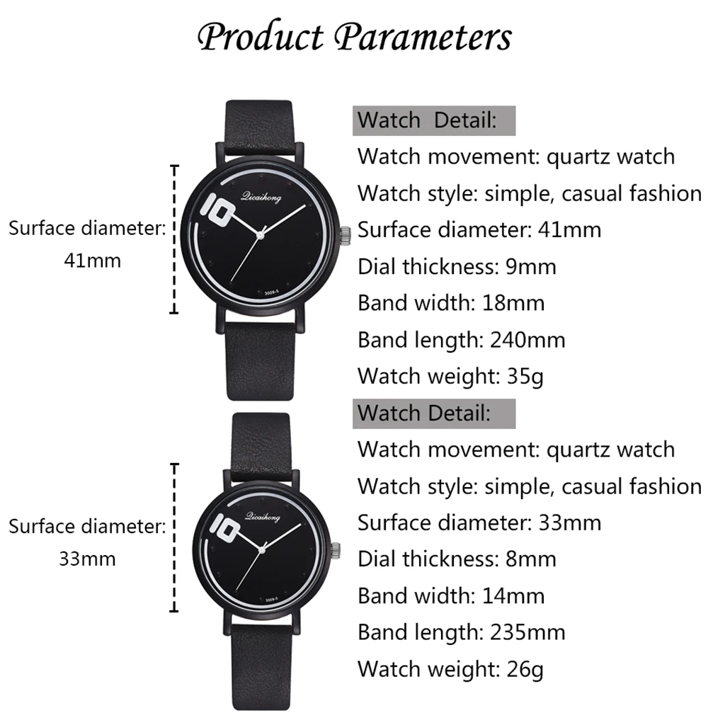 Парные часы, набор из 2 предметов, модные кожаные кварцевые аналоговые спортивные наручные часы, повседневные женские и мужские кварцевые часы, Reloj Mujer, Прямая поставка