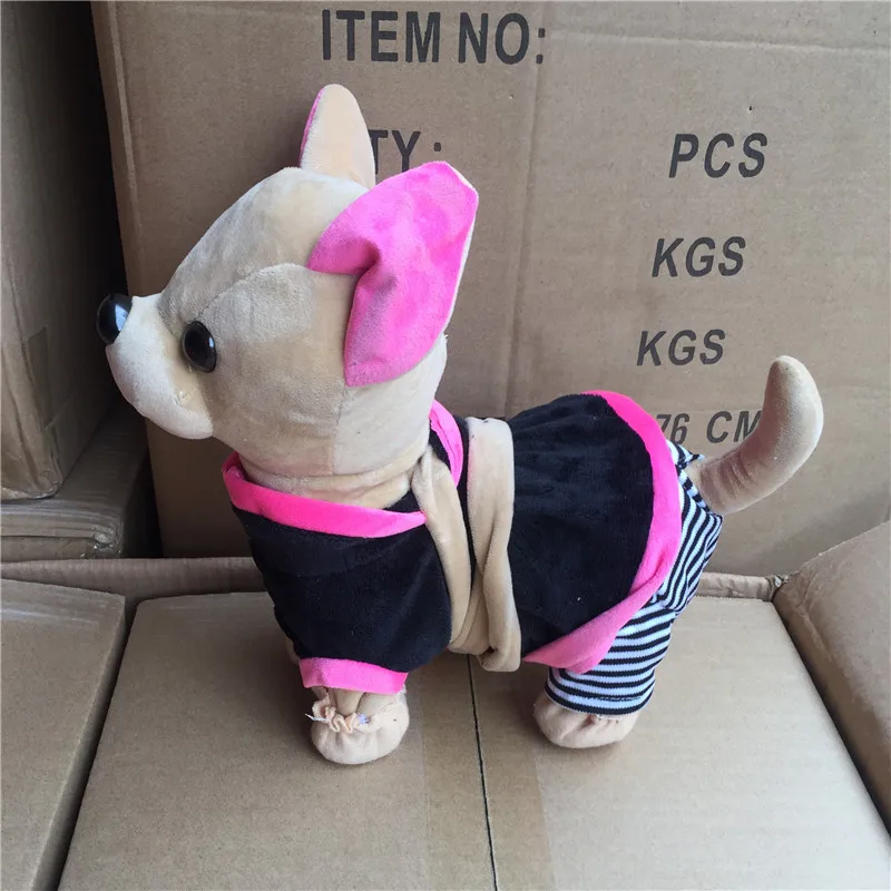Chi Chi Love Plush Chihuahuas With Bag Interactive Electronic Pet Walking Dog Barks Singing Puppy Stuffed Animals Baby Kids Toy 4