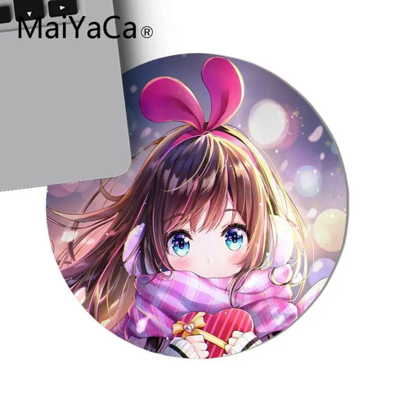 Maiyaca kizuna ai render аниме девушка DIY дизайн игры круглый коврик для мыши игровая