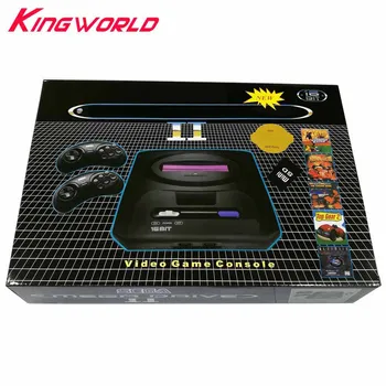

US plug PAL Version bulit in 9 games Support Mini SD Card download game cartridge 16 bit console for SEGA Genesis M-D 2 TV Video