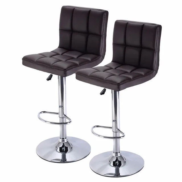 Bar Stool Swivel Chair Check Now Blog Set Of 2 Bar Stool Pu Leather Barstools Chair Adjule Counter Swivel Brown Hw51712 2bn