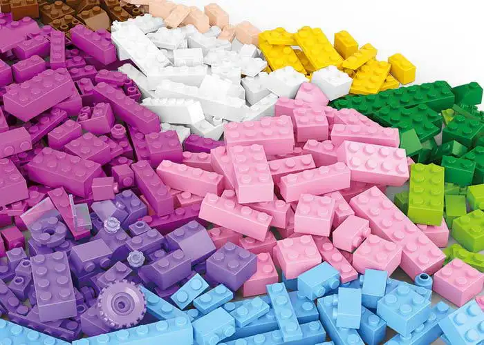 BOHS 415 шт Классические креативные кирпичные строительные блоки розовые синие