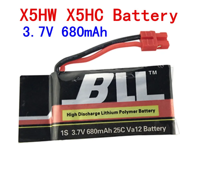 

BLL Wholesale 3.7V 680mAh 25C Lipo Battery For Upgraded Syma X5HW X5HC RC Quadcopter Helicopters