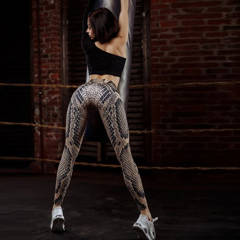 

2019 Enough Stock Sexy Python 3D Print Women Workout Fitness Leggings Push Up Quick Dry Legging Sporting Clothing Pants Leggins