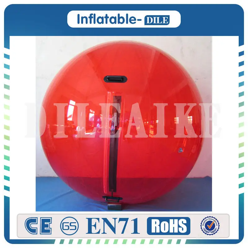 Бесплатная доставка 0,8 мм ТПУ 2 м Dia (4 штуки шарики воды + 1 ролик) надувные воды гуляя водный шар Zorb для продажи
