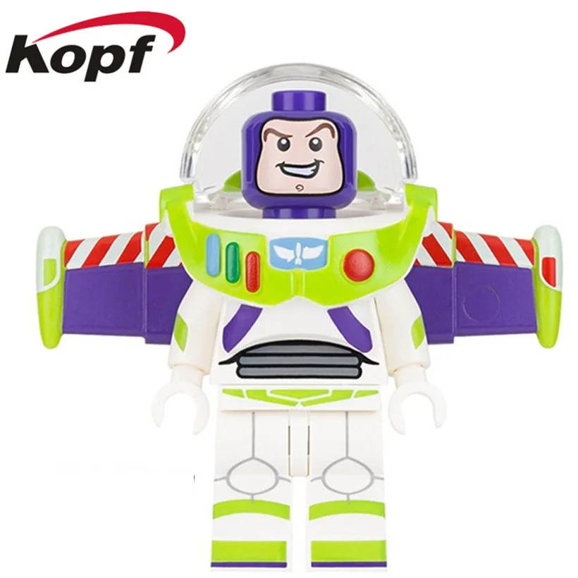 

Single Sale Buzz Lightyear Rocket Flying Warrior Gingerbread Man Building Blocks Bricks Model Children Gift Toys PG1030