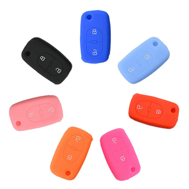 

Good quality 2 button silicone car remote key cover case for Audi