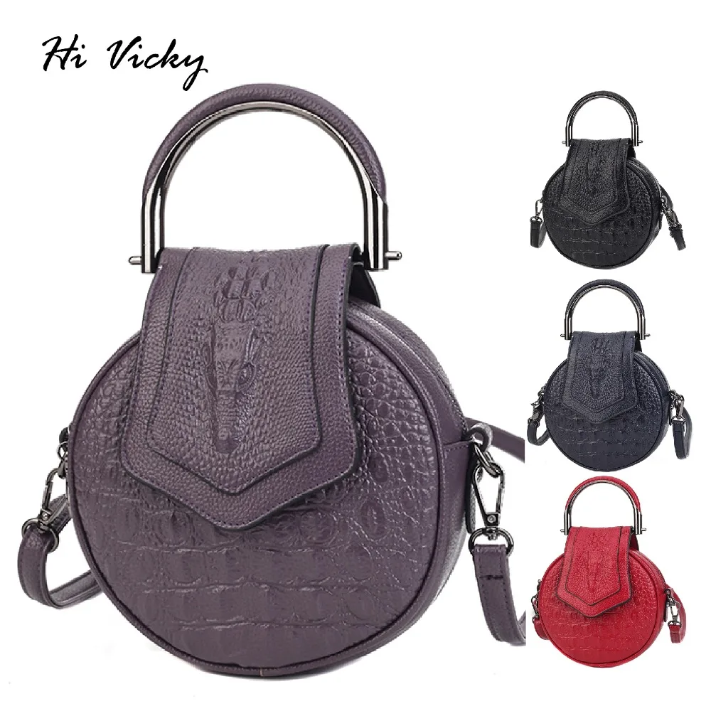 

2019 circlewomen messenger bags split PU leather crossbody bag ladies designer handbags female crocodile shoulder bag purse