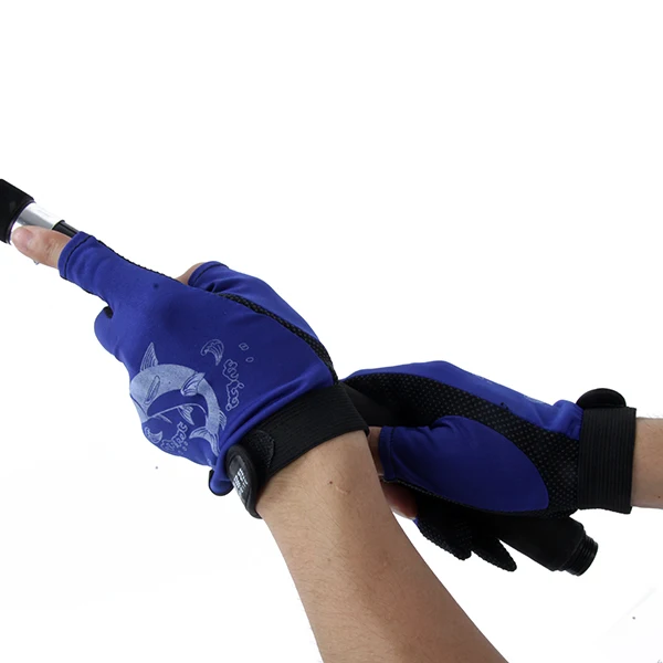 

1 Pair Skidproof Resistant Half Finger Pack Fishing Rod Anti-Slip Gloves
