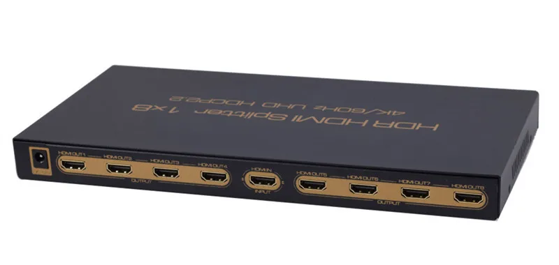 T HDR 8 Ports HDMI Splitter Switch 1x8,4Kx2K60H 3D Full HD1080P Male Connector,Power Adapter Dolby-AC3DSD For HDTV Free Shipping (4)