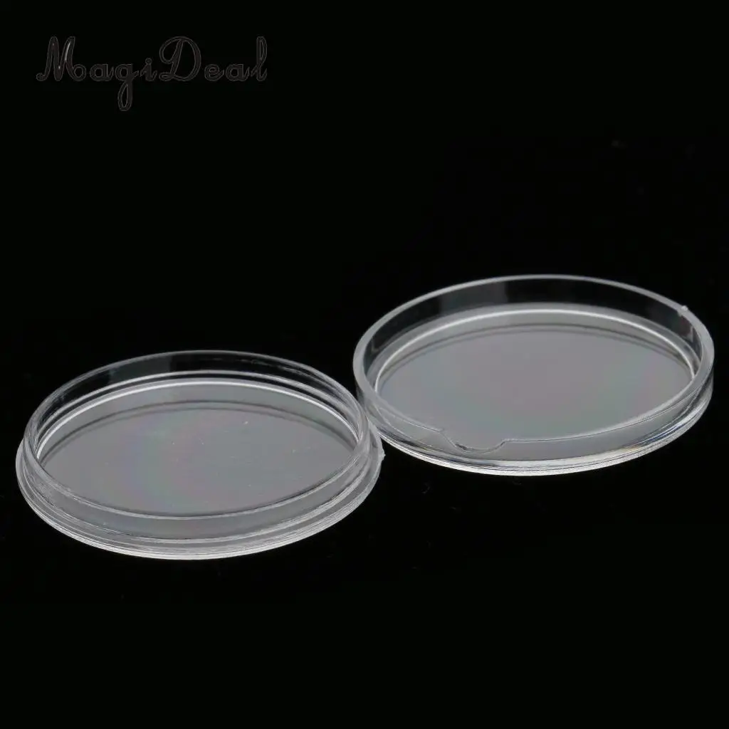 MagiDeal 200x Coins Display Case Clear Transparent Capsules Round Box 30mm/37mm for Collectors