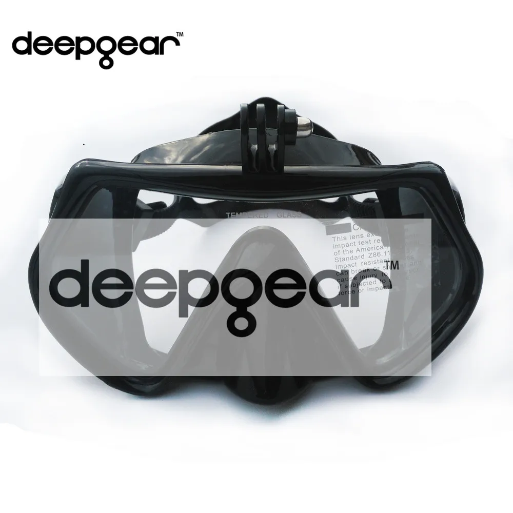 Deepgear كاميرا سيليكون الغوص قناع الغوص غص مجموعة الأسود قناع مع الجافة غص من نافذة خفف الغوص قناع ل gopro