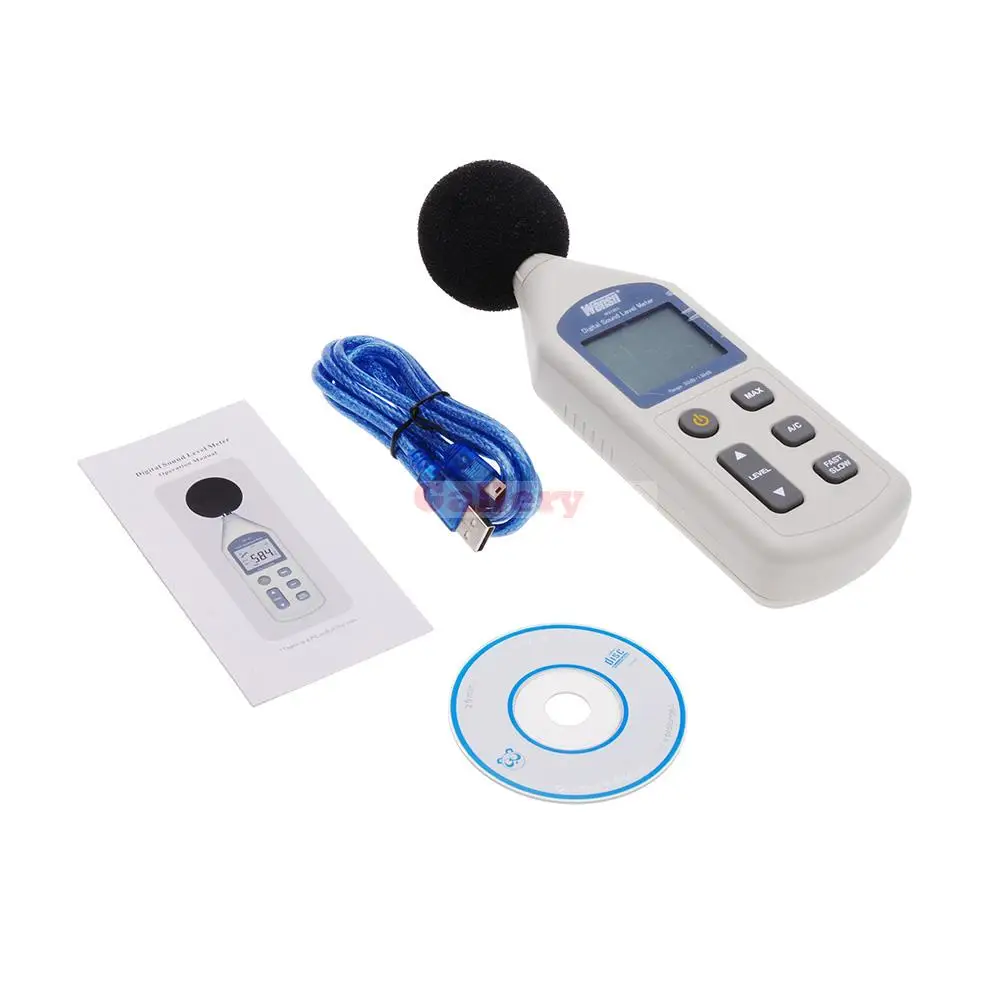 

Lcd Digital Sound Level Meter Noise Measuring Instrument Decibel Monitoring Logger Tester 30-130db