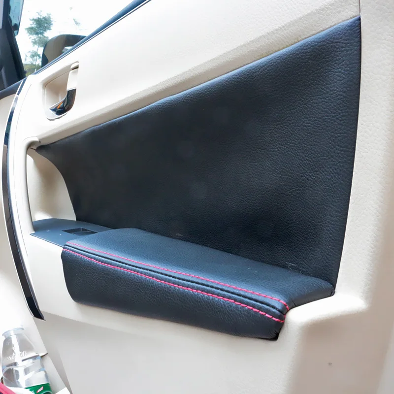 Buy 9PCS PU for Toyota corolla 2014 2017 Central armrest box cover (1pc) Door