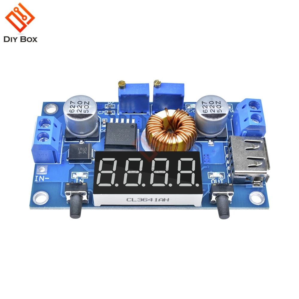 5A модуль зарядки постоянного тока и напряжения CC CV понижающий преобразователь трансформатор светодиодный цифровой вольтметр USB с Чехол