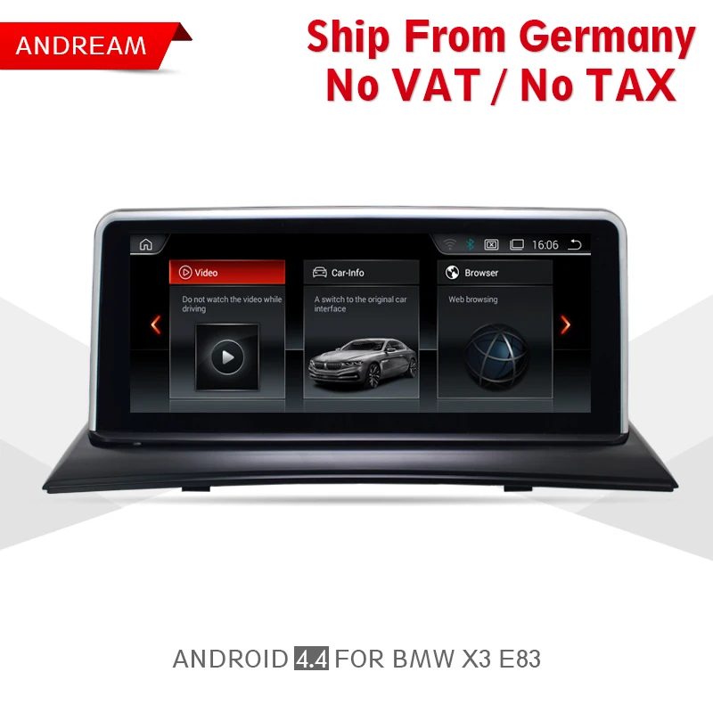 

10.25" Quad Core Vehicle multimedia player For BMW X3 E83 Android gps navigation Wifi Steering Wheel ID6 Interface EW967AW-CIC