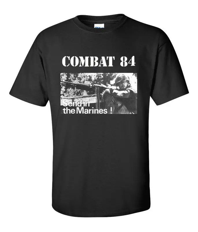 Боевая 84 отправка в Морпехи футболка skinhead ОИ! Музыка s m l xl 2X 3X 4X 5X мужской хип хоп