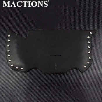 

Black Rivet Thigh Saddle Shield Heat Deflectors Plain Leather For Harley Sportster Touring Softail Dyna For Suzuki For Kawasaki