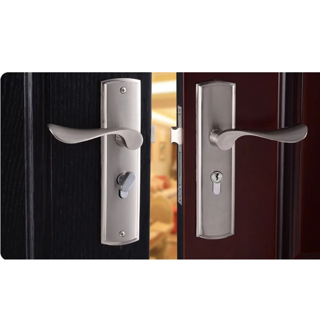 Entrance Lever Door Handle [with Three Keys] for Office or Front Door #1