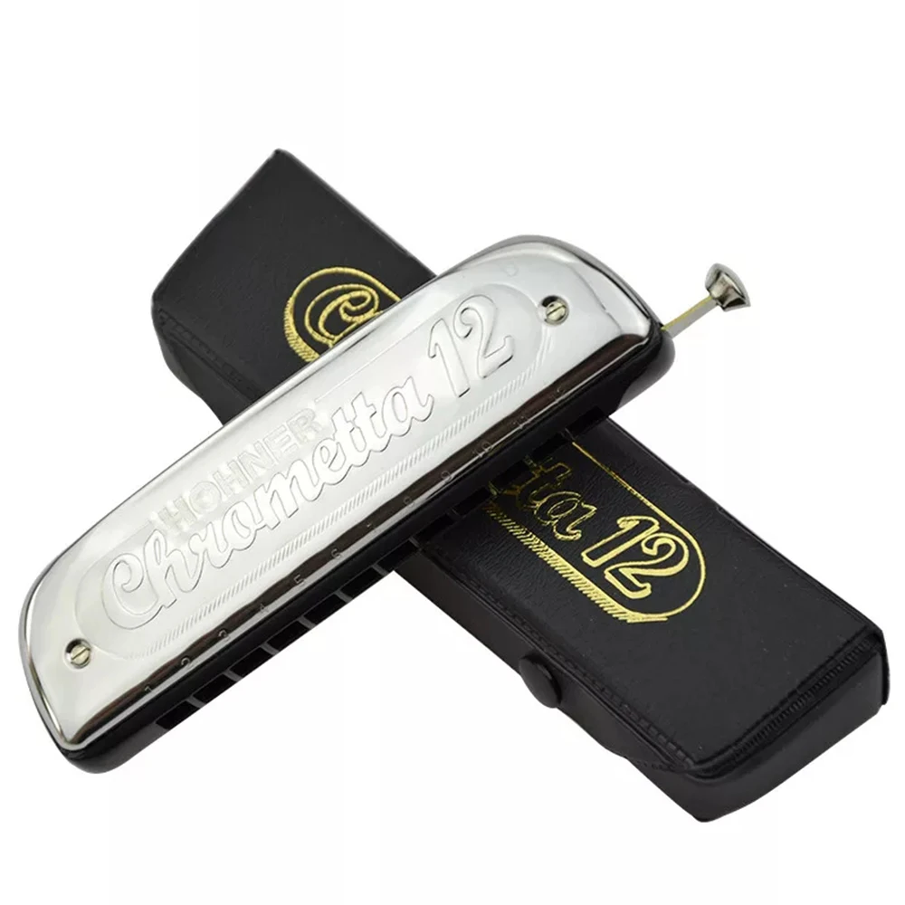 لوني 12 ثقوب هارمونيكا 48 لهجة الفم الجهاز Instrumentos هارمونيكا مفتاح C آلات موسيقية ألمانيا Hohner 255 Chromatta