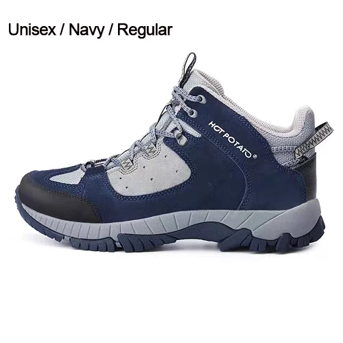 Популярная обувь унисекс для походов; Мужская Спортивная обувь для альпинизма на открытом воздухе; водонепроницаемые кроссовки; Нескользящая дышащая Треккинговая обувь для женщин; HP8002 - Цвет: Navy Blue Regular