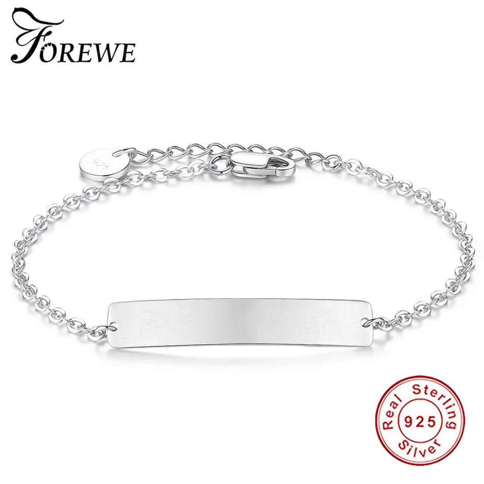 Customize Engrave Bracelets for Women Men 925 Sterling Silver Custom