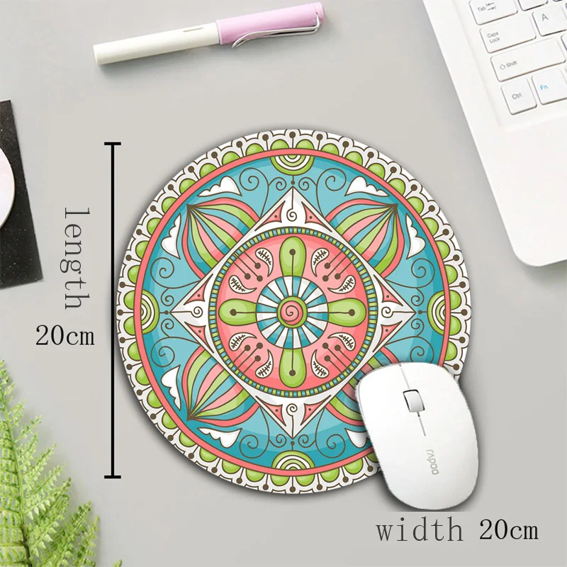 KULIAI New Round Mouse Pad Rubber Non-slip Washable Durable Portable Desktop Computer Pc Mousepad DIY Game Gaming Player Mat KULIAI New Round Mouse Pad Rubber Non-slip Washable Durable Portable Desktop Computer Pc Mousepad DIY Game Gaming Player Mat