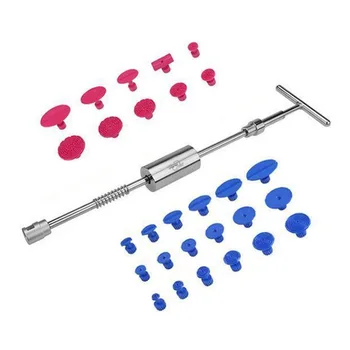 

High Quality 1PC hammer 28 PCs gasket Car Body Painltess Dent Repair Hail Dent Repair T Bar Slide Hammer Tabs Puller Tool