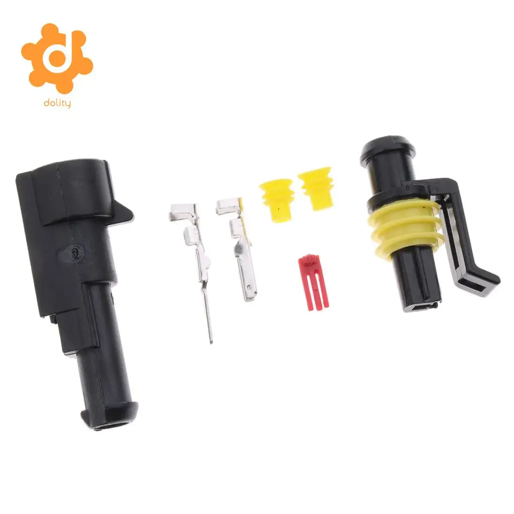 Baoblaze 1 Set 1/2/3/4/6 Pin HID Sealed Waterproof Quick Splice Electrical Wire Connector Plug