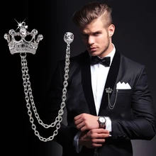 2017 Sale Real Plated Trendy Broche Small Crown Brooch Collar Shirt Buckle Xionghua Pin High Grade