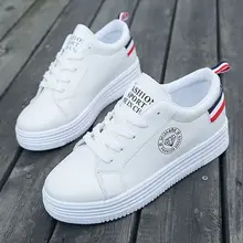 Onke/белые кроссовки на скрытой танкетке; повседневная обувь; женская обувь на высокой платформе; Женская прогулочная обувь на высоком каблуке