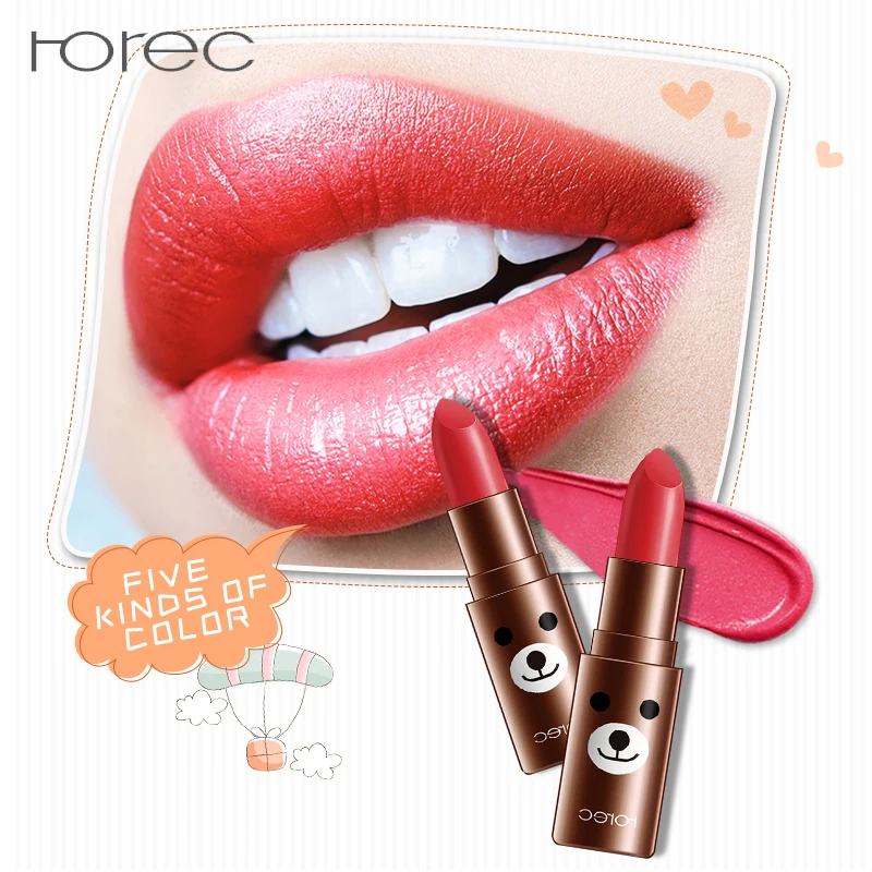 

ROREC Sexy 5 Colors Long Lasting Waterproof Ultra Matte Liquid Lipstick Moisturizer Velvet Lipstick Lip Beauty Gloss Makeup