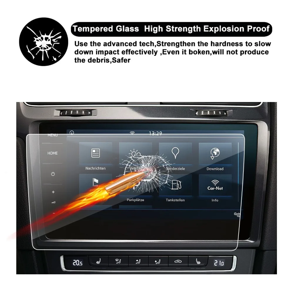 RUIYA Screen Protector For Golf 7 9.2 Inch 2018 Car GPS Navigation Touch Display Screen Auto Interior Stickers Accessories