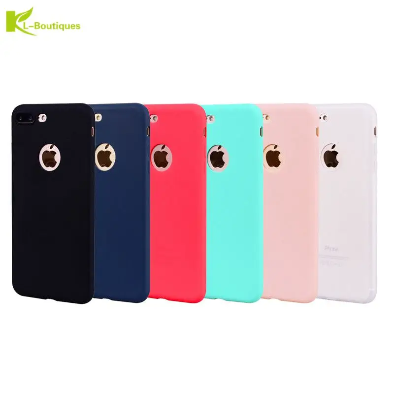 

KL-Boutiques Colorful Candy TPU Case For Fundas iPhone 8 Plus For Coque iPhone8 7 6 6S X Ultra Thin Silicon Soft Phone Cover Men